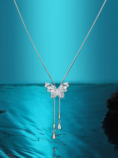 Butterfly Adjustable Tassel Necklace