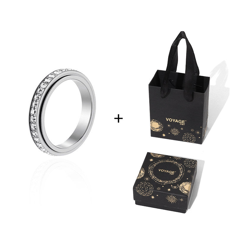 Rotating Titanium Gem Ring