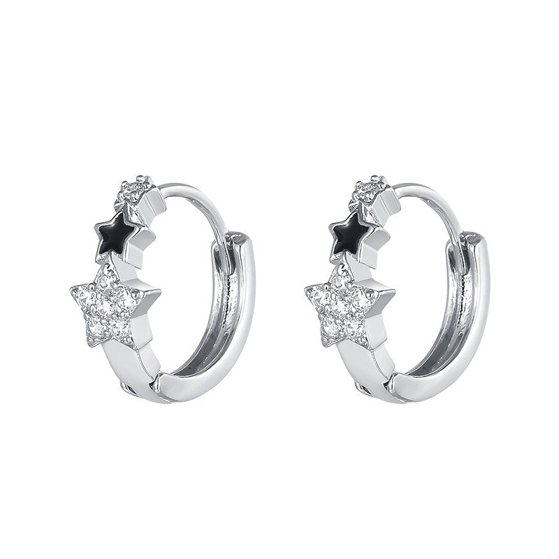Ocean Blue Zircon Hoops