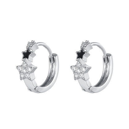 Ocean Blue Zircon Hoops
