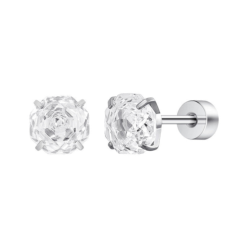 Blue Rose Titanium Stud Earrings