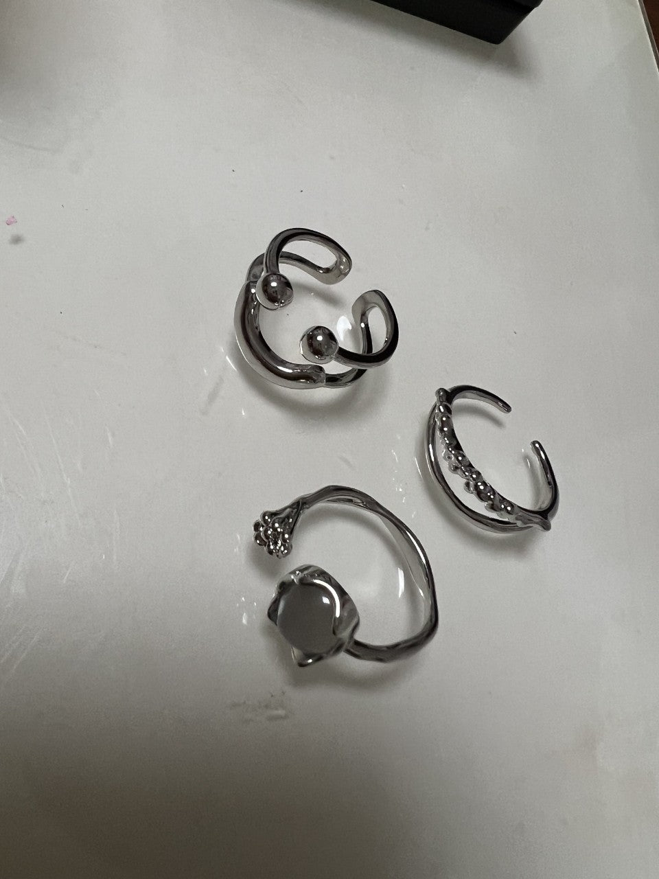 Moonstone Three Piece Rings