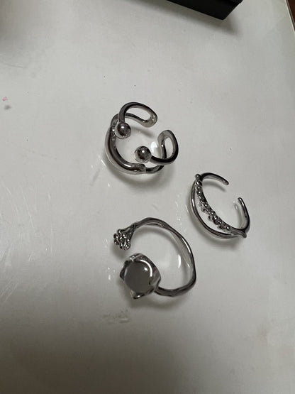 Moonstone Three Piece Rings