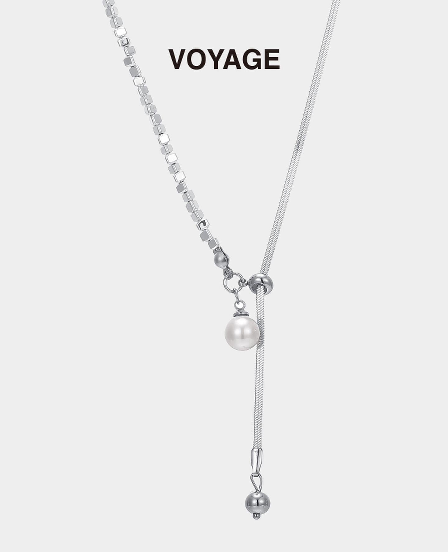 Adjustable Long Pearl Necklace