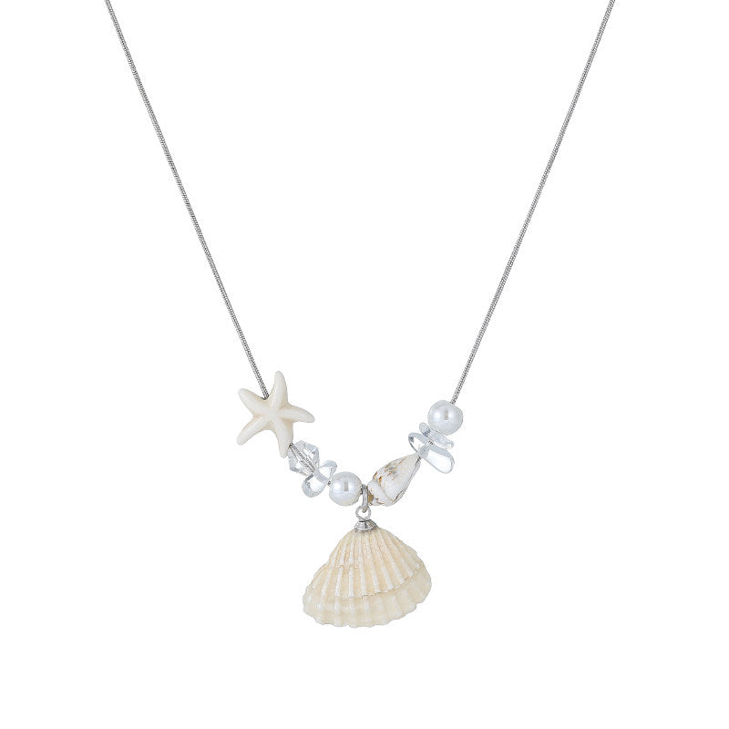 Starfish Shell Long Necklace