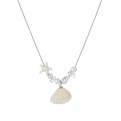 Starfish Shell Long Necklace