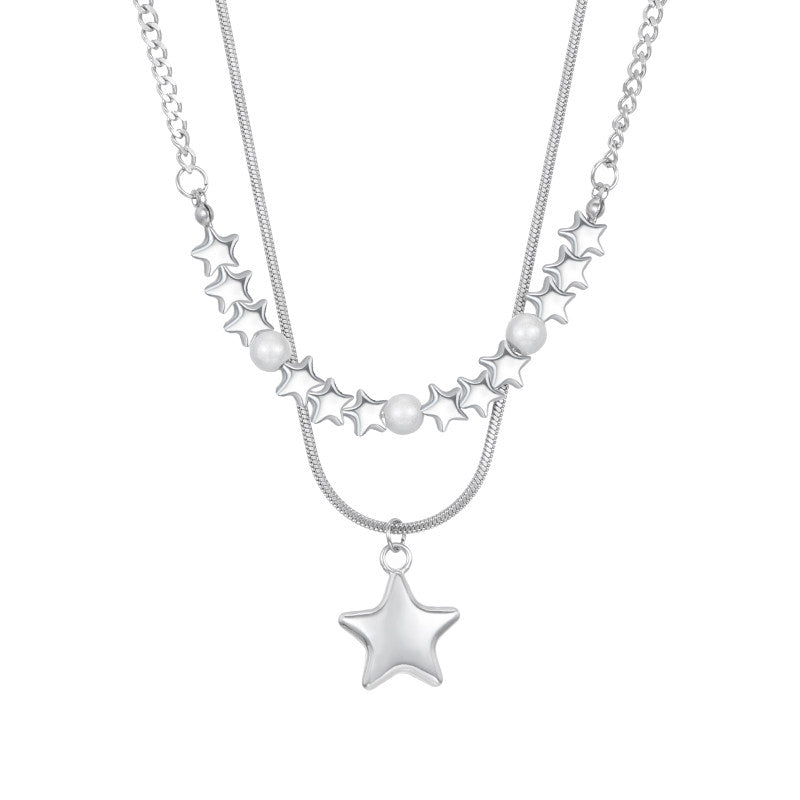 Layered Star Pendant Necklace