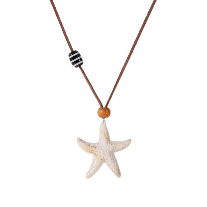 Starfish Pendant Long Necklace