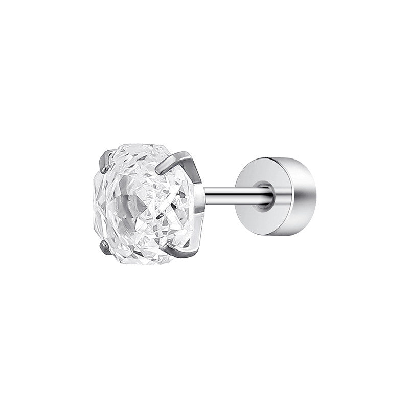 Blue Rose Titanium Stud Earrings