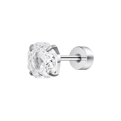Blue Rose Titanium Stud Earrings