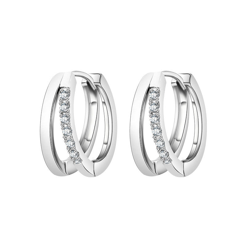 Ocean Blue Zircon Hoops