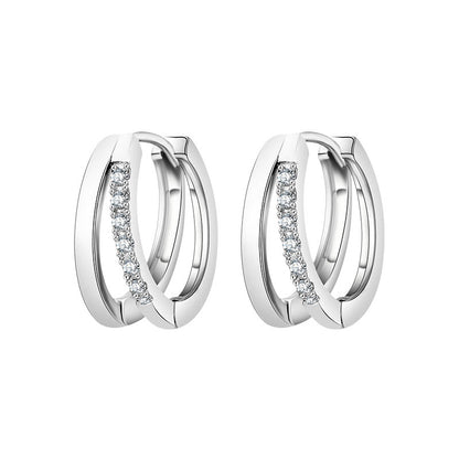 Ocean Blue Zircon Hoops