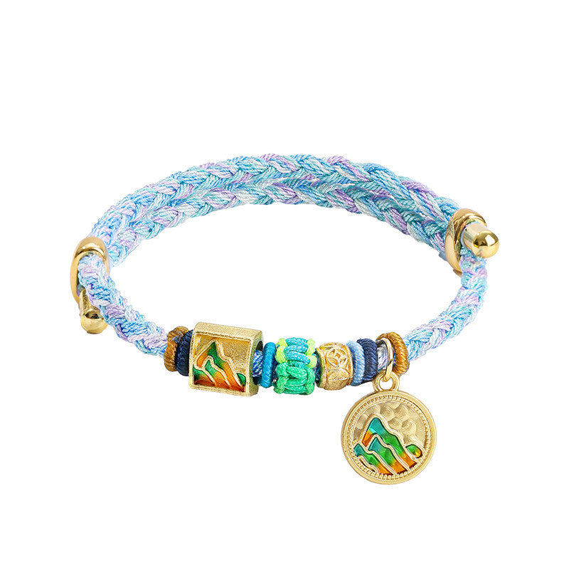 Green Butterfly Cord Bracelet
