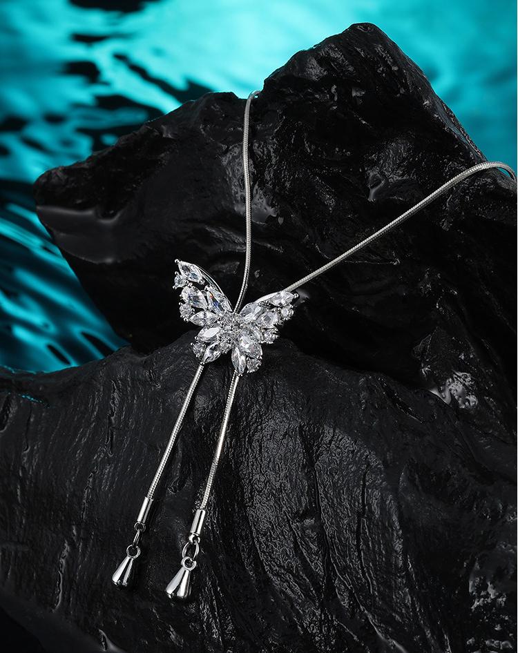 Butterfly Adjustable Tassel Necklace
