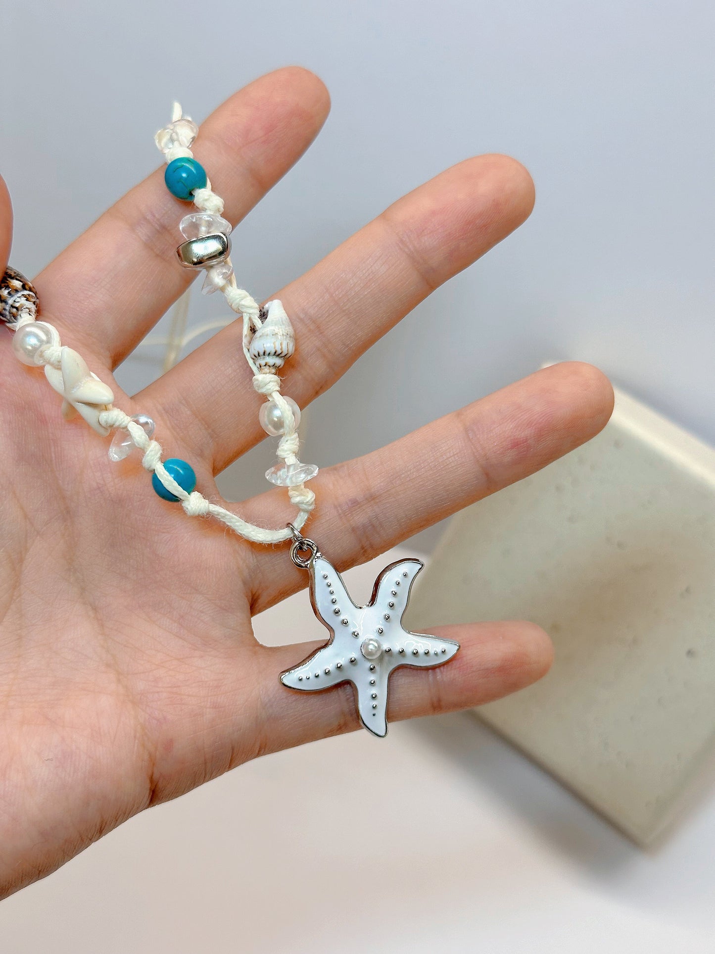 Starfish Shell Pendant Necklace