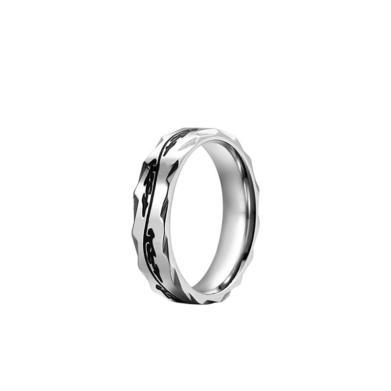 Dragon Pattern Titanium Ring