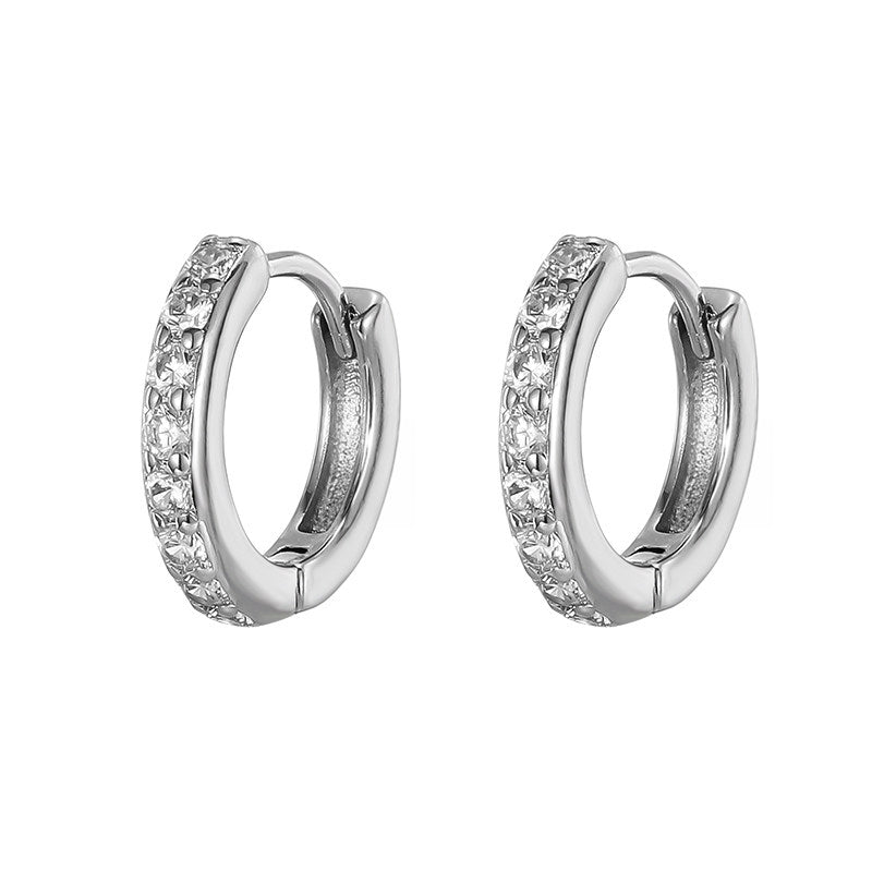 Ocean Blue Zircon Hoops