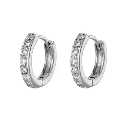 Ocean Blue Zircon Hoops