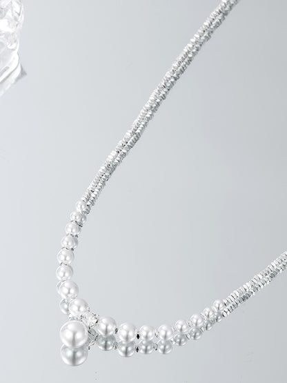 French Pearl Pendant Necklace
