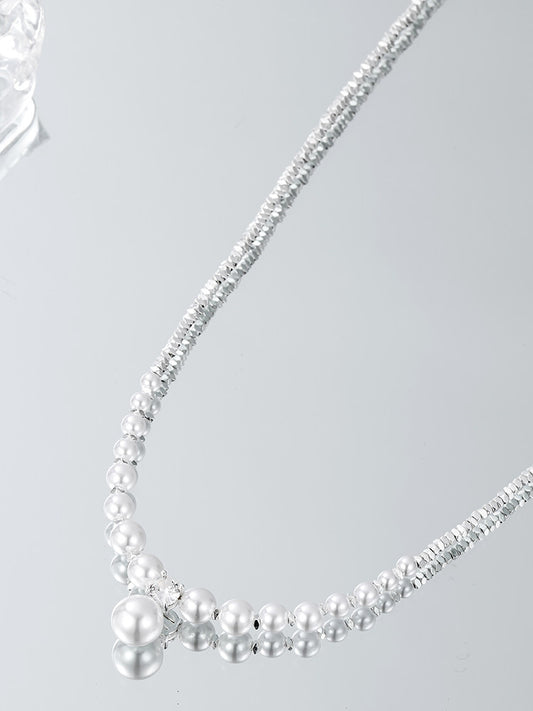 French Pearl Pendant Necklace
