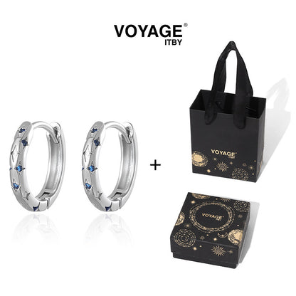 Ocean Blue Zircon Hoops
