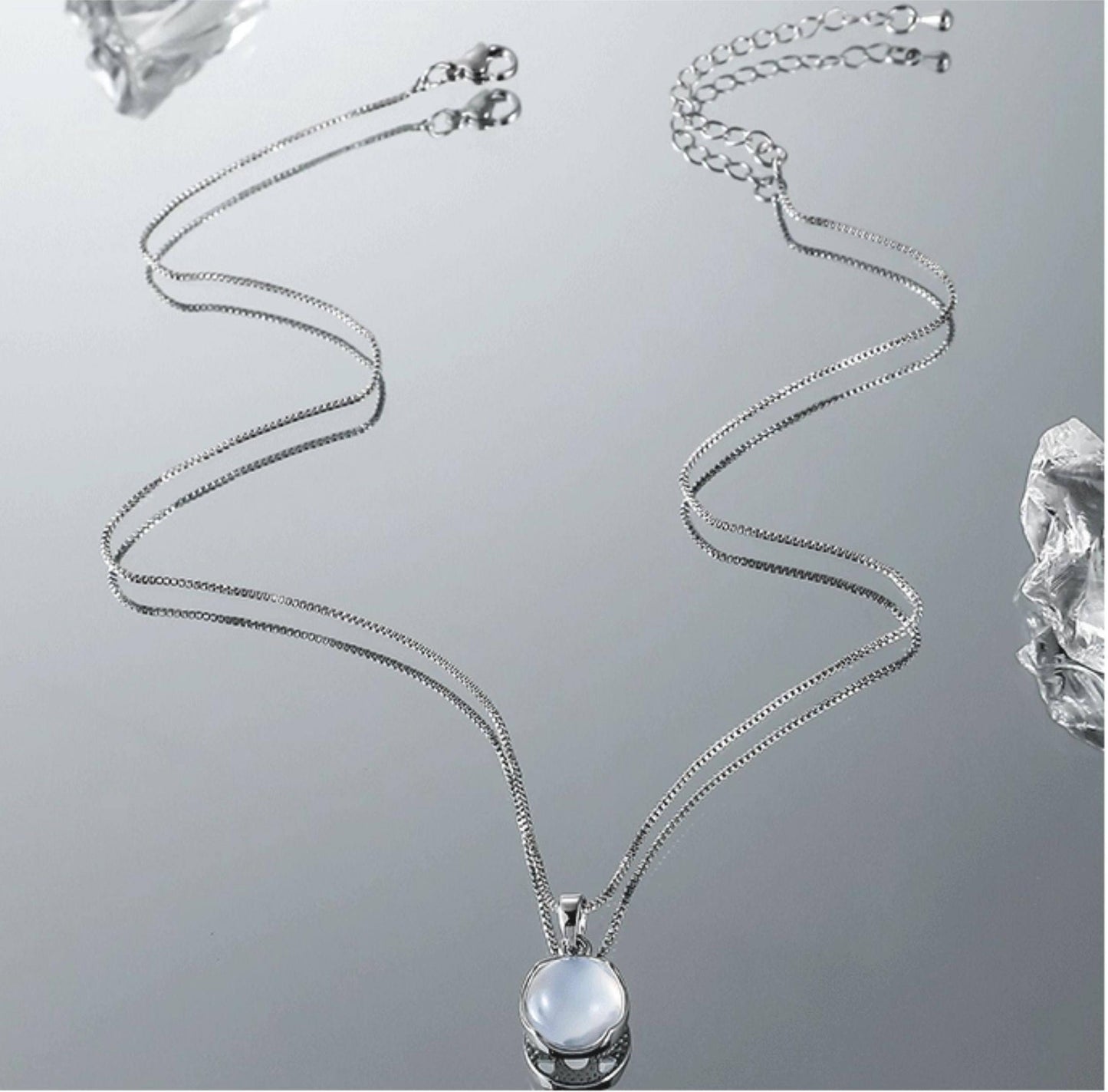 Moonstone Minimal Necklace