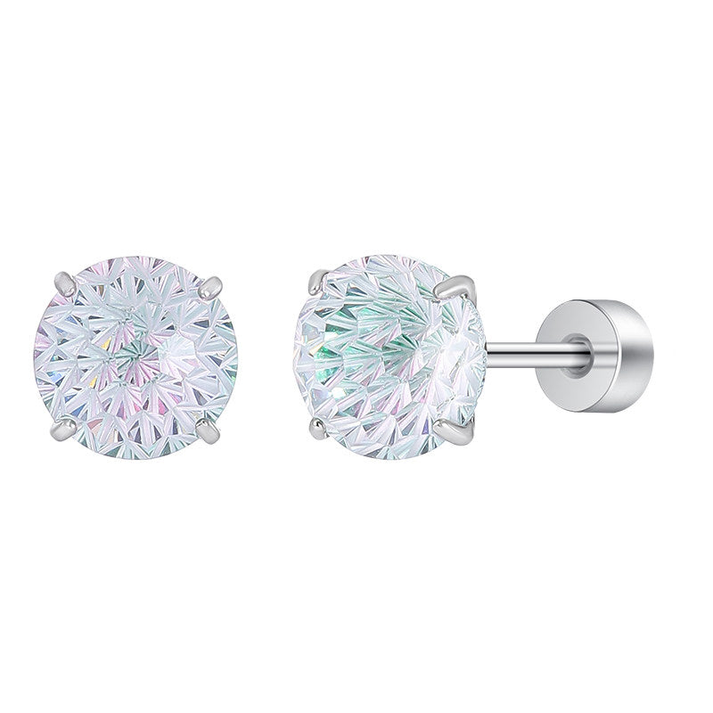 Mint Firework Zircon Studs