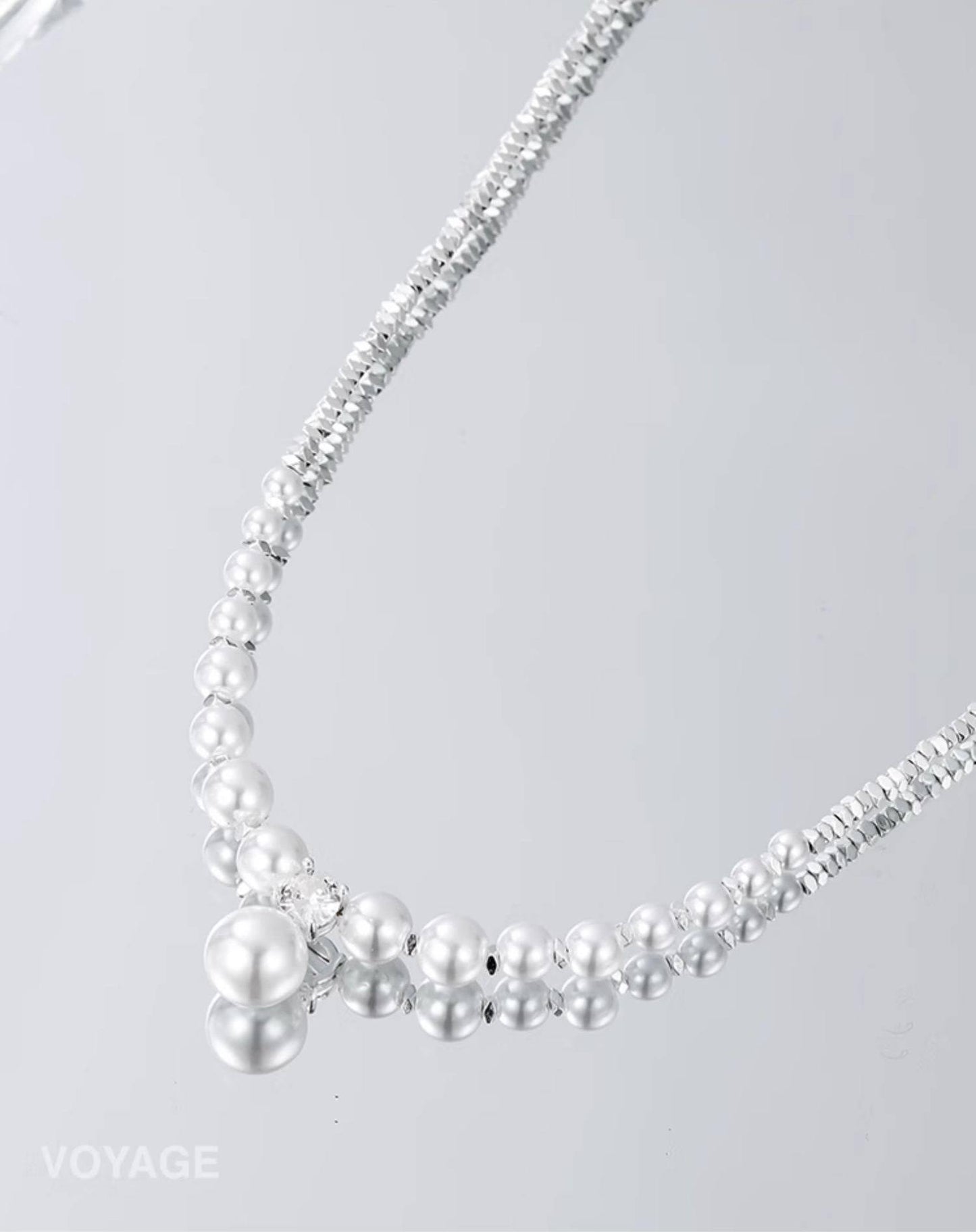 French Pearl Pendant Necklace