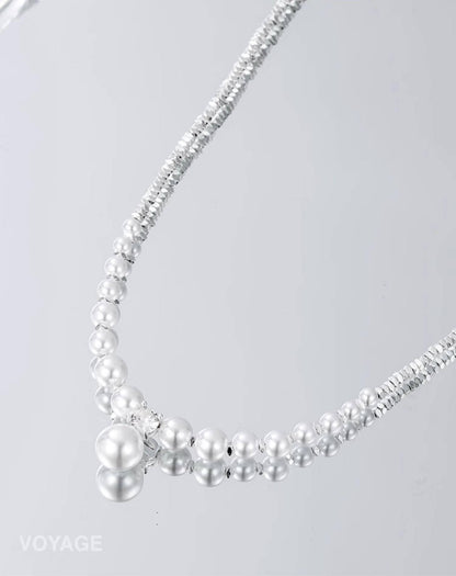 French Pearl Pendant Necklace