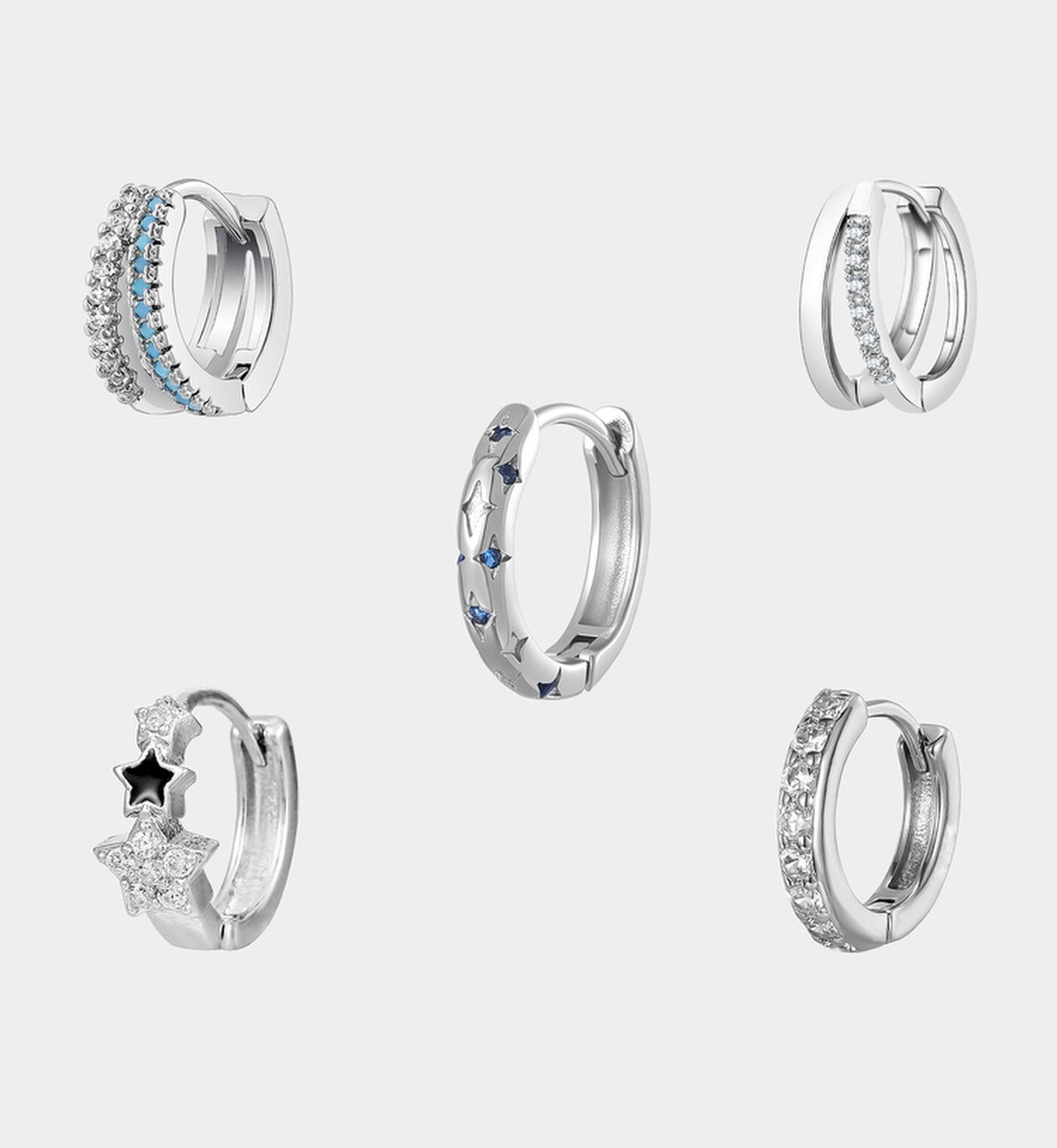 Ocean Blue Zircon Hoops