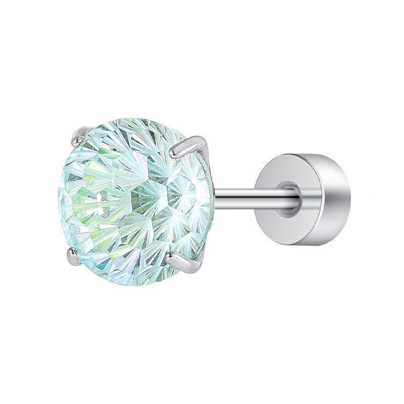 Mint Firework Zircon Studs
