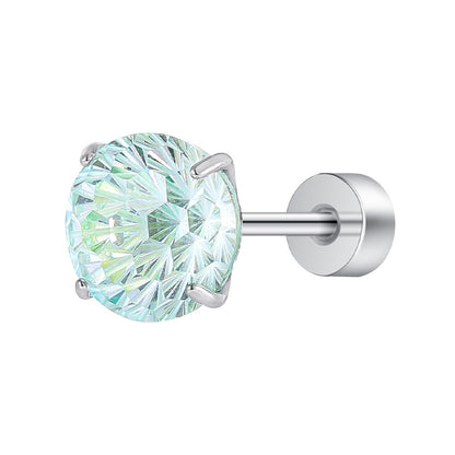 Mint Firework Zircon Studs