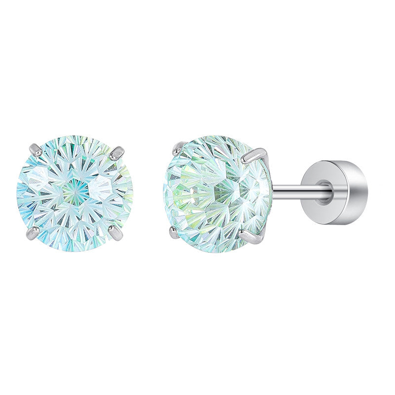 Mint Firework Zircon Studs