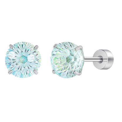 Mint Firework Zircon Studs